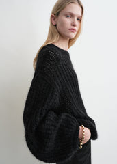 Puffed knit black