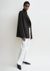 Patch pocket doublé jacket espresso