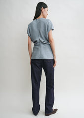 Slouch waist crinkled top mistral
