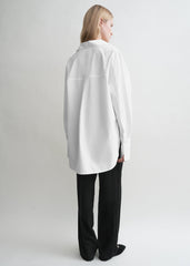 Oversized tuxedo shirt white