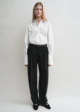 Oversized tuxedo shirt white