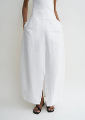Parachute skirt white petite