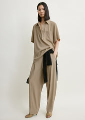 Fluid polo shirt overcast beige