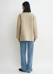 Patch pocket doublé jacket fawn melange