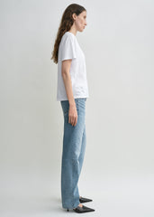 Low straight denim true vintage blue