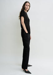 Silk tee black
