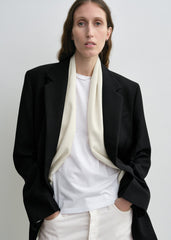 Light wool scarf white