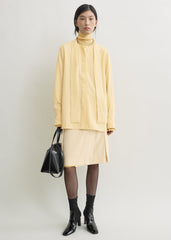 Long scarf blouse champagne