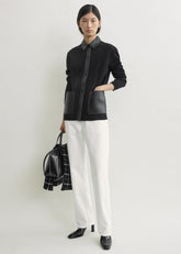 Patch pocket shirt black