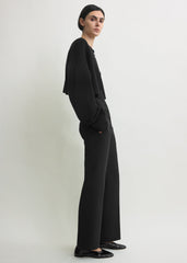 Cropped oversized cardigan black