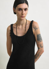 Mohair knit tank black