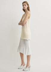 Mohair knit tank off-white