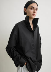 Sharp poplin shirt black