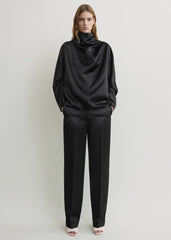 Cowl neck blouse black