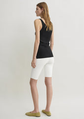 Capri knit shorts off-white