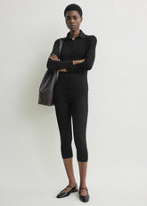 Capri knit leggings black