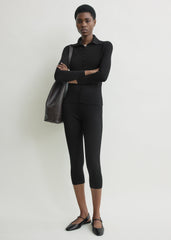 Capri knit leggings black