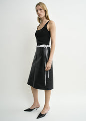 Compact knit tank black
