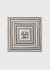 Signature monogram silk scarf crème