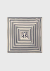 Signature monogram silk scarf crème