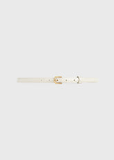 Thin patent belt bleached sand