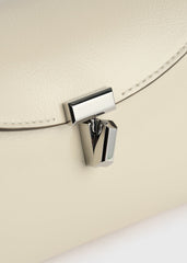 Mini T-lock naplack clutch milk