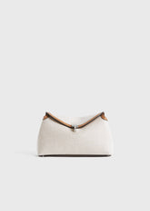 T-lock canvas clutch ecru/tan