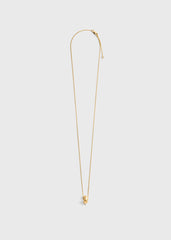 Long faux pearl necklace white