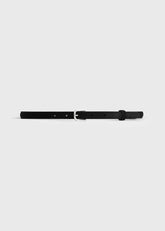 Thin suede belt black