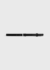 Thin suede belt black
