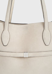 Suede lounge tote pearl