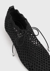 Crochet ballerinas black
