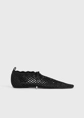 Crochet ballerinas black