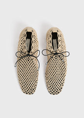 Crochet ballerinas vanilla