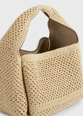 Petite crochet bucket bag vanilla