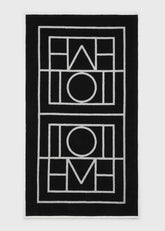 Monogram beach towel black/tofu