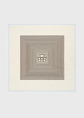 Centered monogram silk scarf macadamia