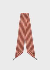 Striped sunglasses scarf red/ecru