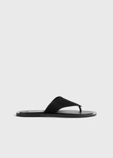 T-bar suede sandals black