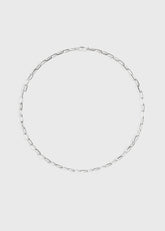 Crew-neck chain 18kt white gold