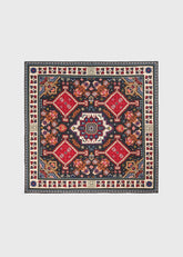 Winter blanket scarf navy/red