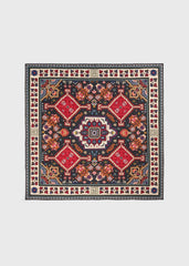 Winter blanket scarf navy/red