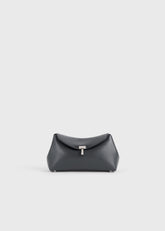 Mini T-lock leather clutch shark