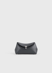 Mini T-lock leather clutch shark