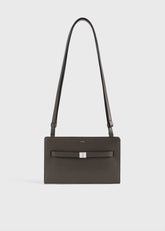 Belted leather crossbody bark