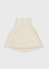 Funnel alpaca-blend neck warmer ecru