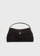 T-lock suede top handle espresso