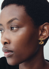 Rope knot earrings gold