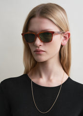 Square sunglasses light Havana