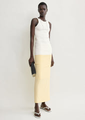 Draped jersey skirt buttercup